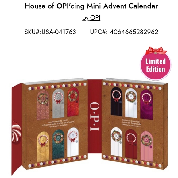 Fresh Batch OPI Limited Edition Advent Calendar - Festive Colorsh HOLIDAY GIFTS - Picture 2 of 4